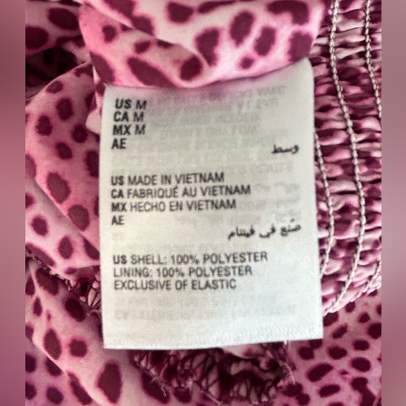 NWOT INC International Concepts Pink Leopard On/Off Shoulder Peplum Blouse Sz M - Picture 7 of 10